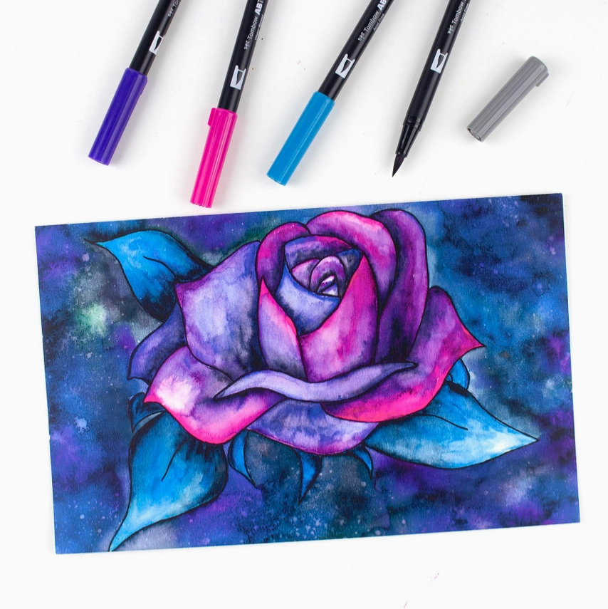 Tombow Dual Brush Pen Art Markers, Galaxy, 6-Pack